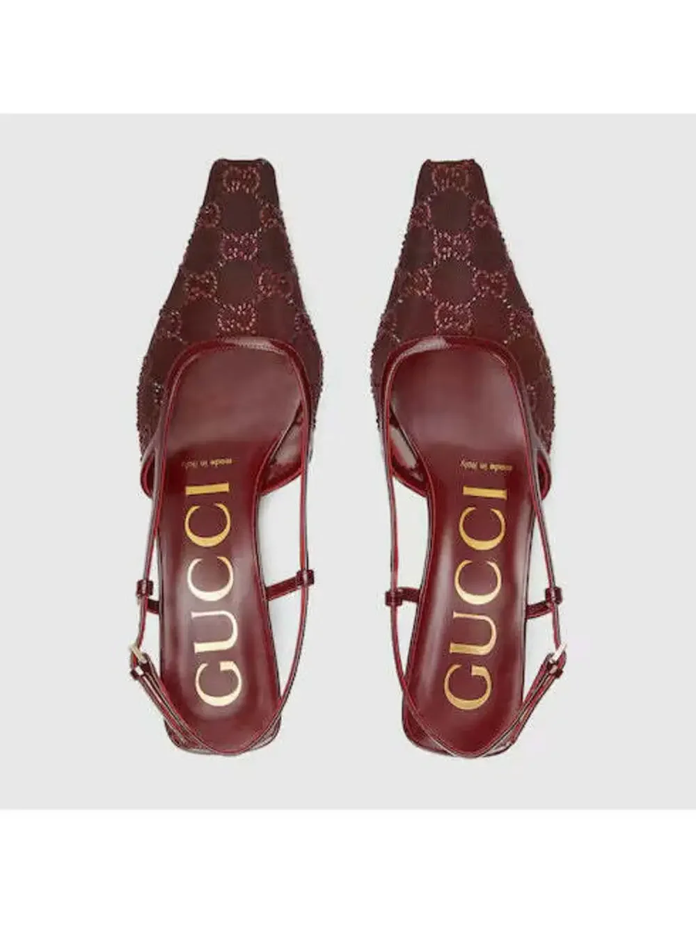 Gucci GG Crystal Slingback Pumps(PLEASE REQUEST YOUR SIZE BEFORE PURCHASING)